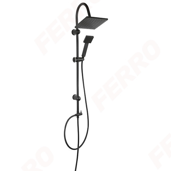 Set bara dus Ferro Squerto + suport, telefon NP22-BL negru Set bara dus Ferro Squerto + suport, telefon NP22-BL negru