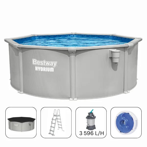 Bestway Бассейн Hydrium 366×122 см, 10990 Л, металлический каркас