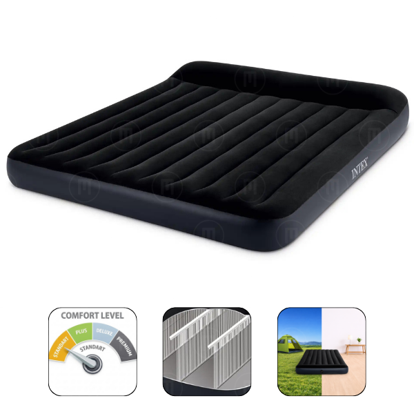 INTEX Saltea gonflabilă “Velur Classic” 183x203x25 cm cu tetieră, până la 272 kg INTEX Saltea gonflabilă “Velur Classic” 183x203x25 cm cu tetieră, până la 272 kg