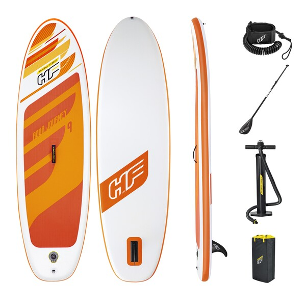 Bestway Доска для сап сёрфинга — SUP-доска «Aqua Journey» 274х76х12 см, насос, весло, сумка, до 100 кг