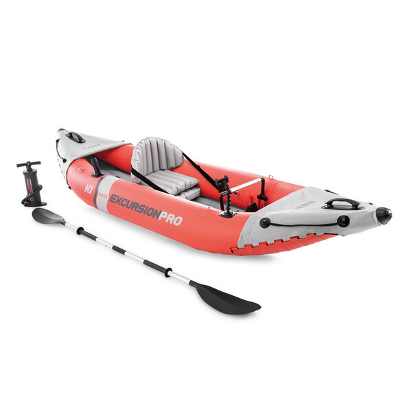 INTEX Надувной каяк “Excursion Pro K1” с веслами и насосом, 305x91x46 см, до 100 кг INTEX Надувной каяк “Excursion Pro K1” с веслами и насосом, 305x91x46 см, до 100 кг
