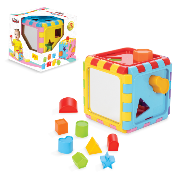 Куб — сортер с геометрическими фигурами, с зеркалом