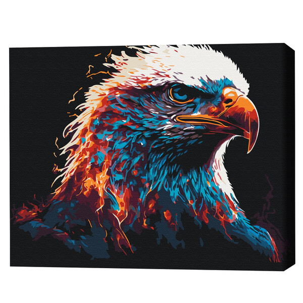 Pictură pe numere 40*50 cm (în cutie) – Vultur în flăcări Pictură pe numere 40*50 cm (în cutie) – Vultur în flăcări