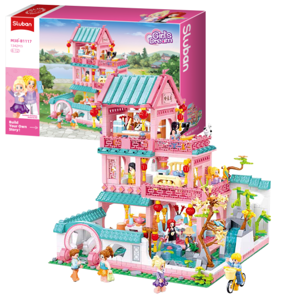 Set de construcție ”Vilă în stil chinezesc”, 1210 elem. Set de construcție ”Vilă în stil chinezesc”, 1210 elem.