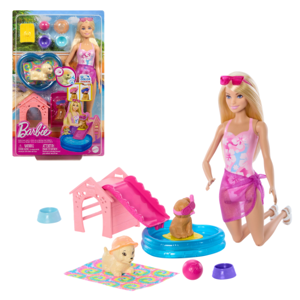 Игровой набор Barbie «Вечеринка у бассейна с щенками» Игровой набор Barbie «Вечеринка у бассейна с щенками»