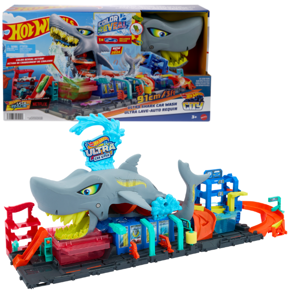 Hot Wheels City Ultra Shark Car Wash Track Hot Wheels City Ultra Shark Car Wash Track