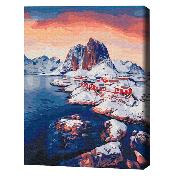 Pictură pe numere 40*50 cm (în cutie) – Răsărit în Insulele Lofoten Pictură pe numere 40*50 cm (în cutie) – Răsărit în Insulele Lofoten