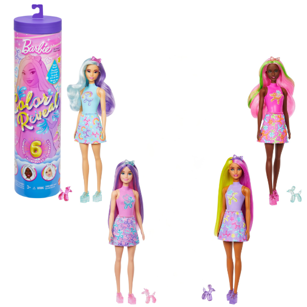 Păpușa Barbie Color Reveal seria „Animale de balon” Păpușa Barbie Color Reveal seria „Animale de balon”