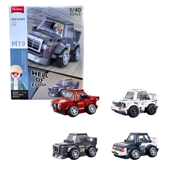 Set de construcție ”Automobil de curse”, 4 modele, de la 156 pînă la 177 elem. Set de construcție ”Automobil de curse”, 4 modele, de la 156 pînă la 177 elem.
