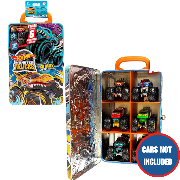 Hot Wheels Container pentru 6 mașinuțe din seria Monster Trucks Hot Wheels Container pentru 6 mașinuțe din seria Monster Trucks