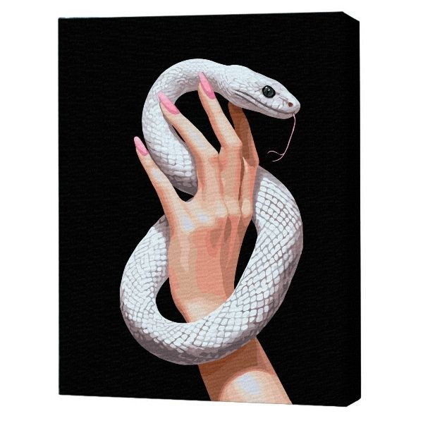 Pictură pe numere 40*50 сm (pânză neagră/fără cutie) – Grația șarpelui Pictură pe numere 40*50 сm (pânză neagră/fără cutie) – Grația șarpelui