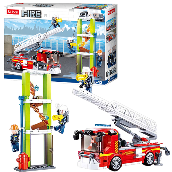 Set de construcție ”Mașină de pompieri cu scară”, 343 elem. Set de construcție ”Mașină de pompieri cu scară”, 343 elem.