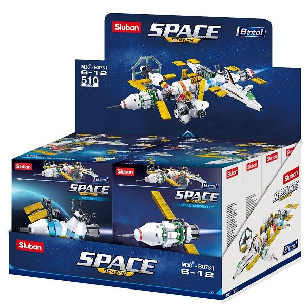 Set de construcție ”Statie cosmica internationala”, 8 modele, de la 58 elem. Set de construcție ”Statie cosmica internationala”, 8 modele, de la 58 elem.