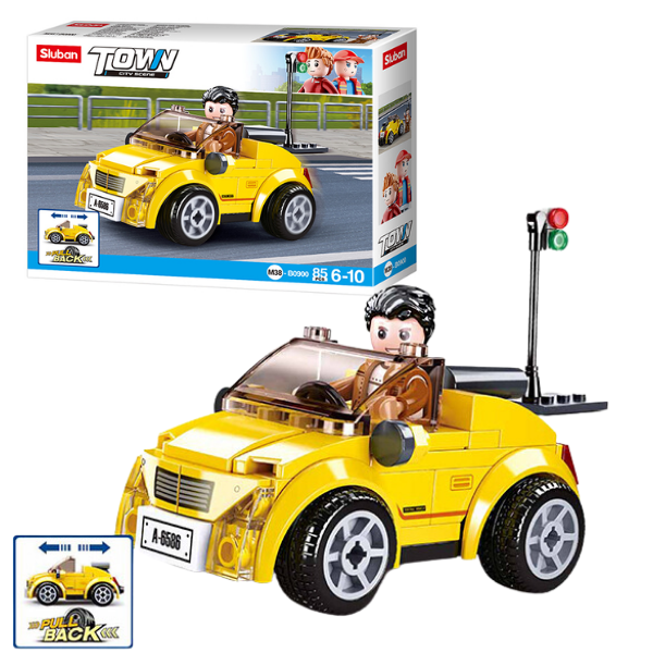 Set de construcție ”Mașină sport” cu inerție, 85 elem. Set de construcție ”Mașină sport” cu inerție, 85 elem.