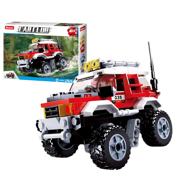 Set de construcție „SUV roșu”, 145 elem. Set de construcție „SUV roșu”, 145 elem.