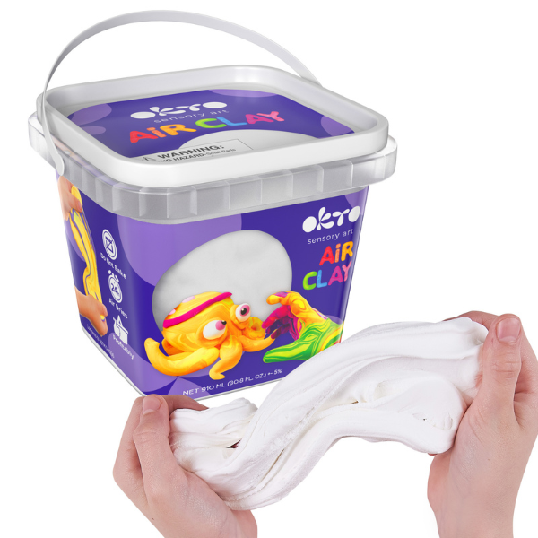 Plastilină aerată Air Clay OKTO, culoare albă, 270 g Plastilină aerată Air Clay OKTO, culoare albă, 270 g