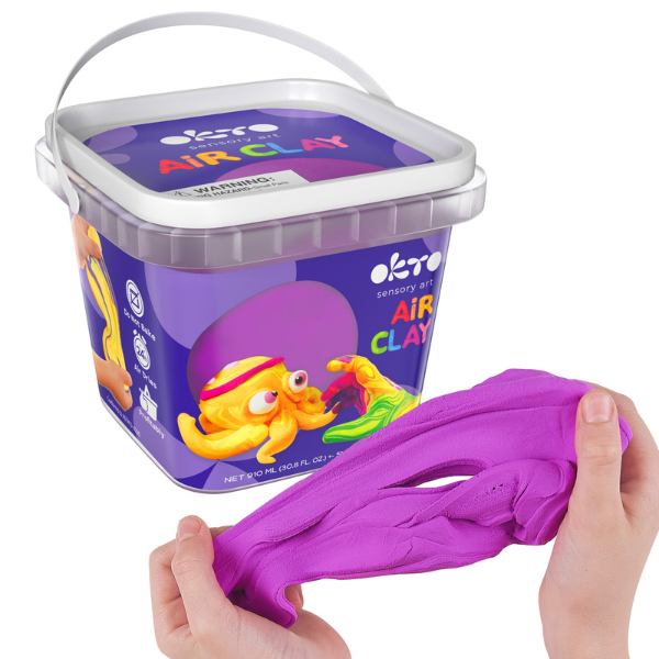 Воздушный пластилин Air Clay OKTO фиолетового цвета, 270 г Воздушный пластилин Air Clay OKTO фиолетового цвета, 270 г