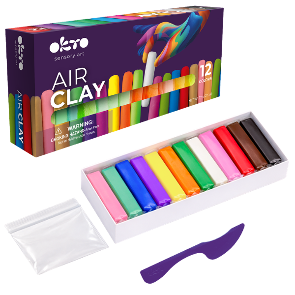 Набор для творчества из воздушного пластилина Air Clay OKTO, 12 шт. х 6 г. Набор для творчества из воздушного пластилина Air Clay OKTO, 12 шт. х 6 г.