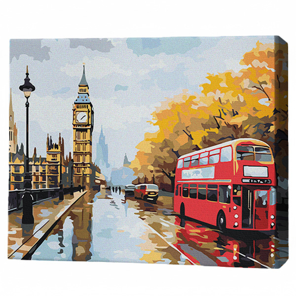 Pictură pe numere 40х50 cm (fără cutie) – Londra de toamnă Pictură pe numere 40х50 cm (fără cutie) – Londra de toamnă