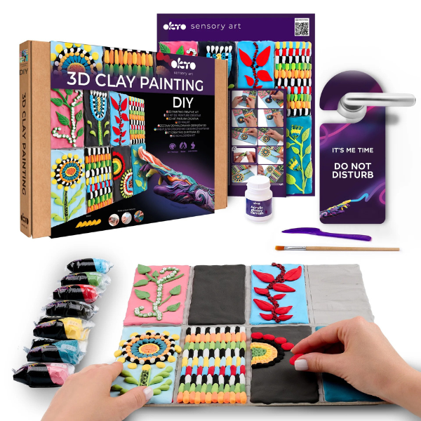Tablou 3D cu plastilină aerată Air Clay 30×30 сm – Patchwork Garden Tablou 3D cu plastilină aerată Air Clay 30×30 сm – Patchwork Garden