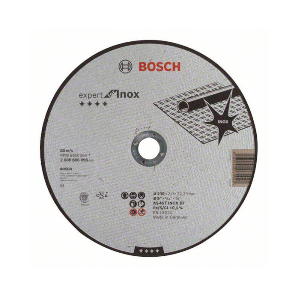 Отрезной диск BOSCH INOX 230x2x22.2 (2608600096) Отрезной диск BOSCH INOX 230x2x22.2 (2608600096)