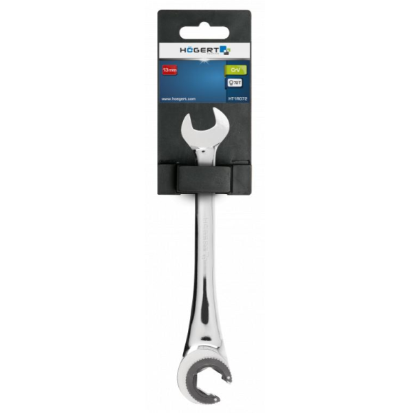 13-мм ключ комбинированный трещоточный разрезной Hoegert HT1R072 13-мм ключ комбинированный трещоточный разрезной Hoegert HT1R072