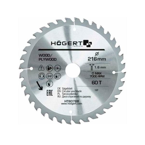 Pânza ferăstrău circular Hoegert HT6D788
