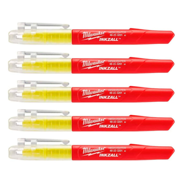 Set de markere evidențiatoare galbene Milwaukee (48223201)