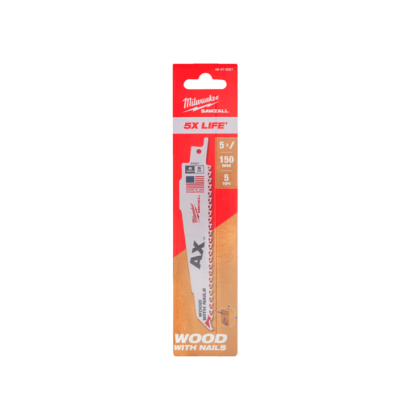 Pânză pentru fierăstrau sabie Milwaukee (48475021) SZ AX 150x5 Pânză pentru fierăstrau sabie Milwaukee (48475021) SZ AX 150x5