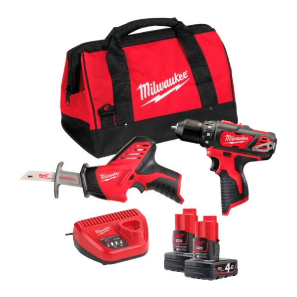 Set instrumente cu acumulatori Milwaukee M12 BPP2C-402B (4933441230) Set instrumente cu acumulatori Milwaukee M12 BPP2C-402B (4933441230)