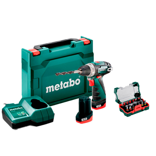 Аккумуляторный шуруповерт Metabo PowerMaxx BS и набор бит Metabo SP 15 шт. (600984500/1) Аккумуляторный шуруповерт Metabo PowerMaxx BS и набор бит Metabo SP 15 шт. (600984500/1)