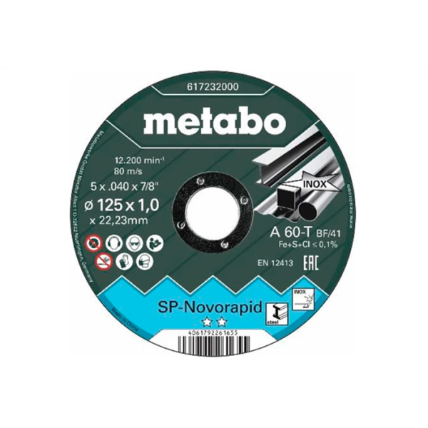 Disc abraziv Metabo SP-Novorapid Inox 125 x 1,0 mm (617249000) Disc abraziv Metabo SP-Novorapid Inox 125 x 1,0 mm (617249000)