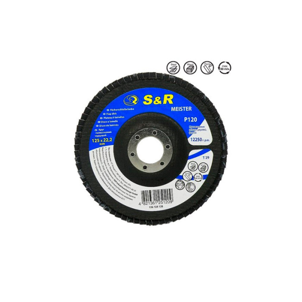Disc abraziv lamelar S&R Meister 125/P120 Disc abraziv lamelar S&R Meister 125/P120