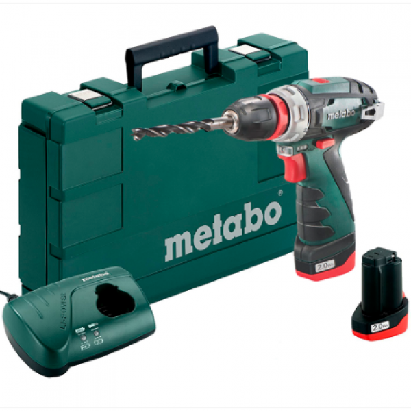 PowerMaxx BS QuickBasic 2x2,0 Ач Аккумуляторная дрель и отвертка METABO 600156500 PowerMaxx BS QuickBasic 2x2,0 Ач Аккумуляторная дрель и отвертка METABO 600156500