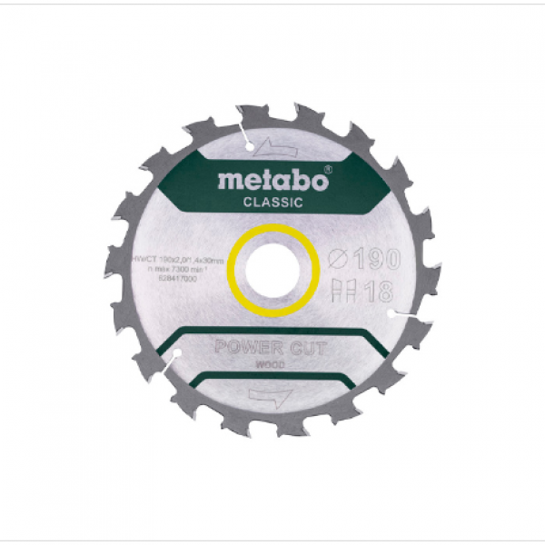 628417000 METABO Disc p/u ferastrau 190*30 18wz