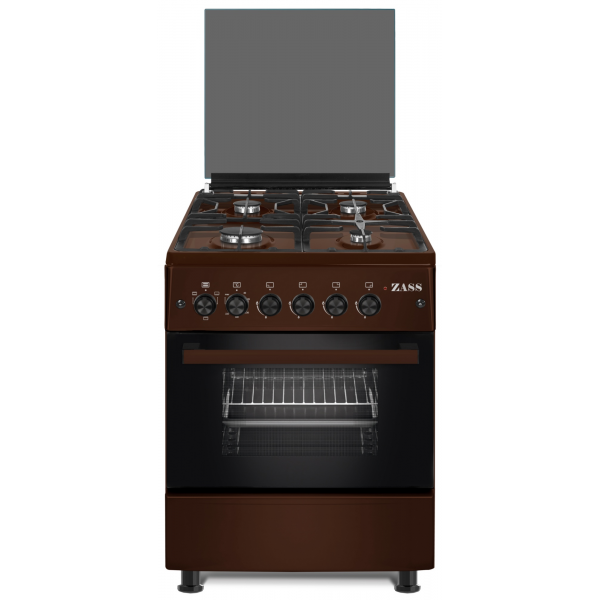Плита Zanetti Z60 EBR Fonta 60x60, 4 газ.конфорки,чугунные решетки .электроподжиг,электро духовка,коричневая Плита Zanetti Z60 EBR Fonta 60x60, 4 газ.конфорки,чугунные решетки .электроподжиг,электро духовка,коричневая