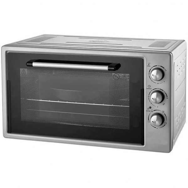 Духовка Электрическая ZANETTI CE 37 GREY 420x509x305, 37 л,1400 вт,Таймер,Гриль,два протевня,серый,