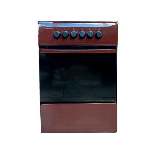 Плита Zanetti Z500 GBR 50x55, 4 газ.конфорки.,газ духовка,коричневая