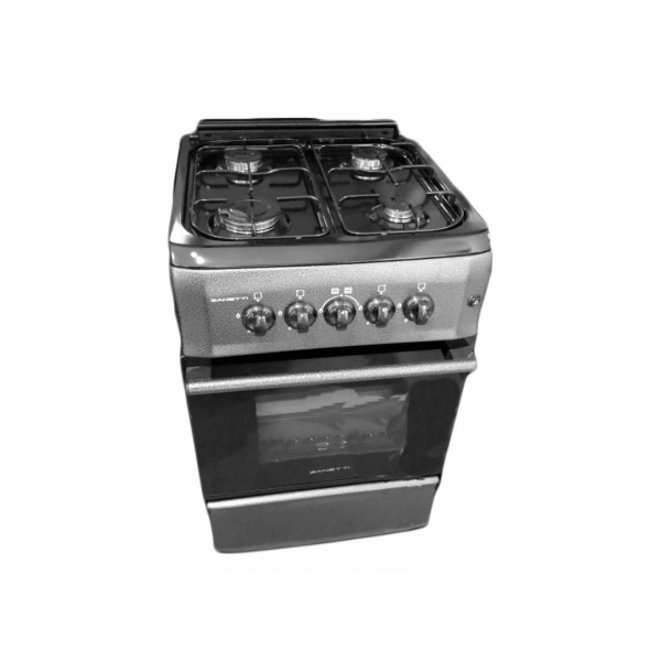 Aragaz Zanetti Z500 G SILVER50x55, 4 arzatoare pe gaz, cuptor pe gaz, SILVER