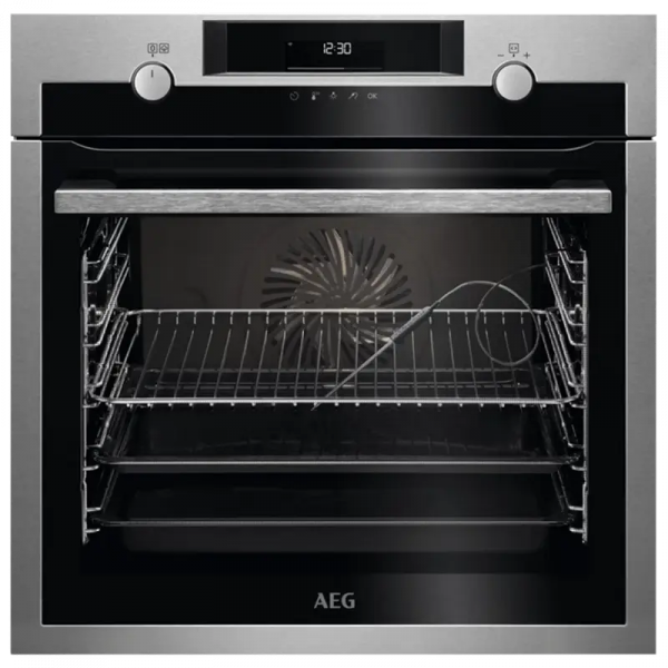 Cuptor Electric AEG BCE558370MNumar de moduri 12, A+. Afișaj, temporizator, grătar, convecție, Wi-Fi. SteamBake, 71 l, negru-inox
