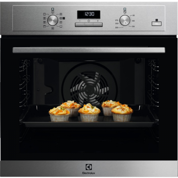 Духовка Электрическая Electrolux EOD3H70X Число режимов 9. 72 л ,A .Дисплей,Таймер,Гриль,Двойная конвекция,.inox