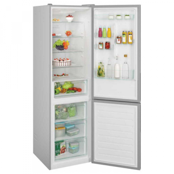 Frigider Candy CCE4T620ES(HxLxD) 200.0.x59.5x65.8 377 l. E .Fără îngheț, WiFi.Super răcire, argintiu.