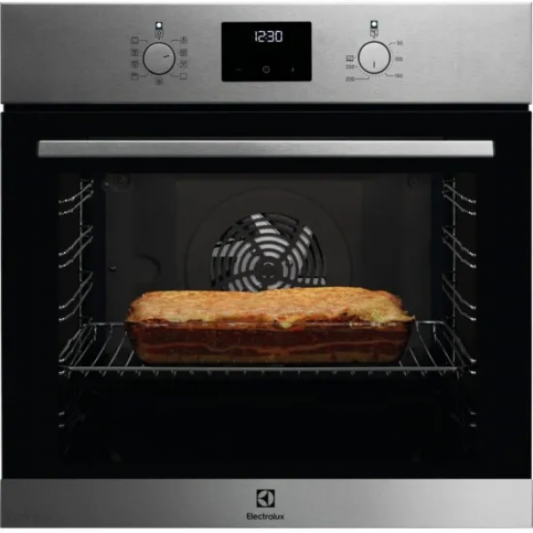 Духовка Электрическая Electrolux EOF3C50TX Число режимов 8 ,A.+,Таймер,Гриль,Конвекция.Дисплей, 72л ,inox