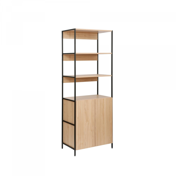 Raft Lanta L 63x41x176H Oak/Black Raft Lanta L 63x41x176H Oak/Black