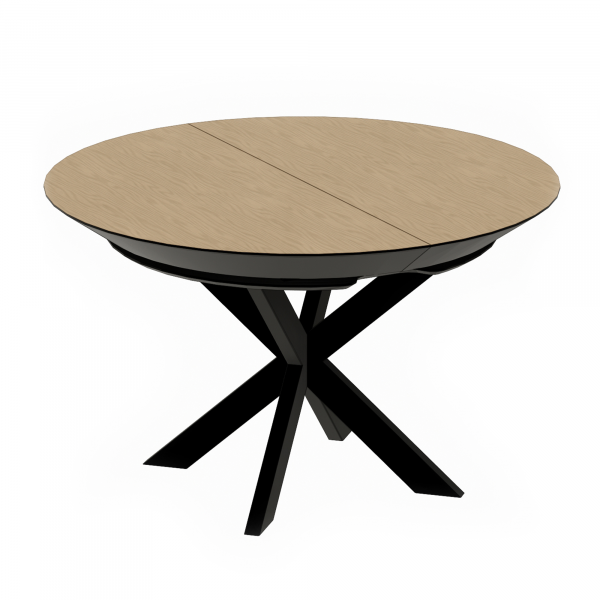 Раскладной стол NOVA Шпон Natural Wood+Black Legs 127/177/227xH75s Раскладной стол NOVA Шпон Natural Wood+Black Legs 127/177/227xH75s