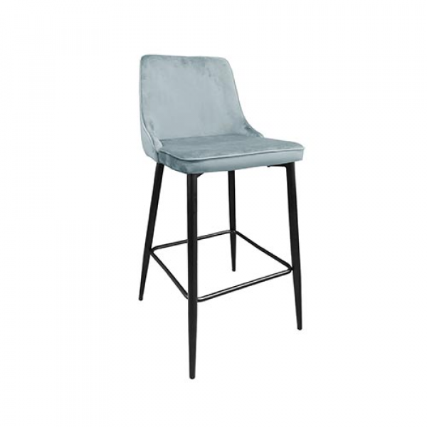 Scaun de Bar Clasic Light Blue HLR-61+Black Legs