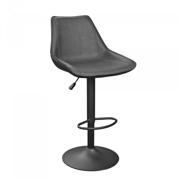 Scaun de bar SB-39 Black Grey (WAX424)+Black Leg
