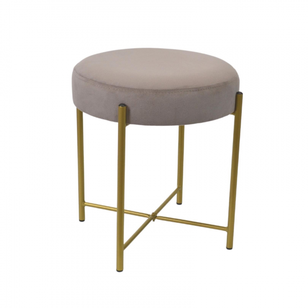 Taburet Taco Beige Gold Legs