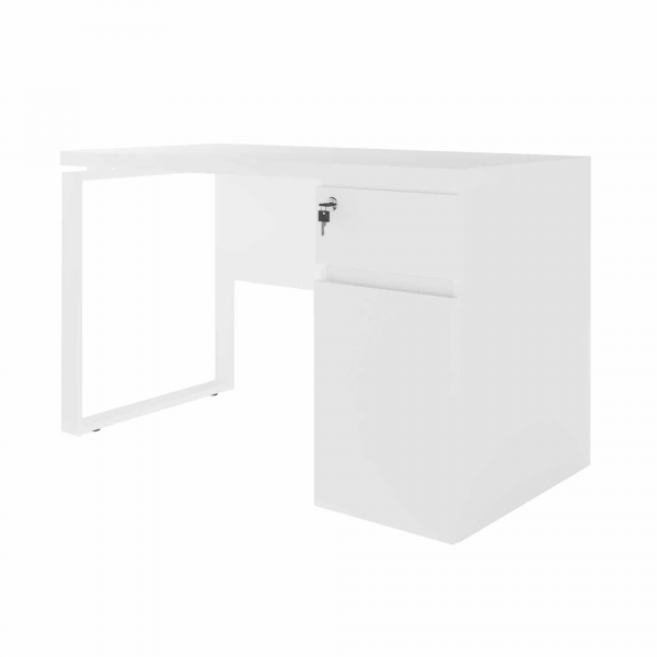 Masa Birou+BOX incorporat Dreapta 120×60 White/White Masa Birou+BOX incorporat Dreapta 120×60 White/White