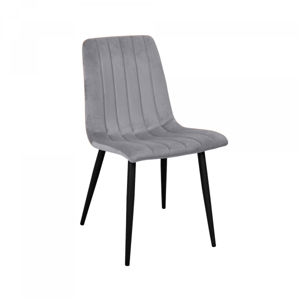 Стул DC-90P N14 Бархат Light Grey+Black Legs Стул DC-90P N14 Бархат Light Grey+Black Legs